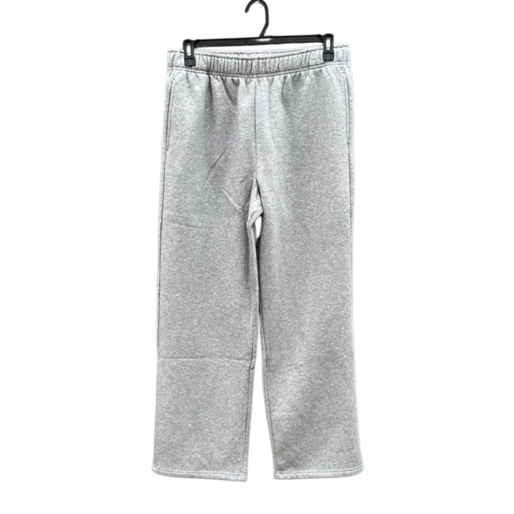Wide Leg Fleece Pants With Pockets Size L